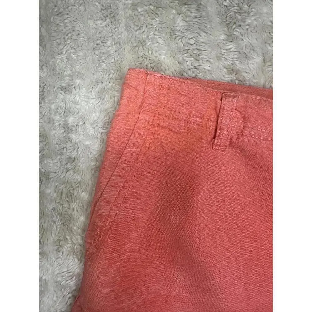 The North Face casual orange cotton/linen chino shorts Size 8